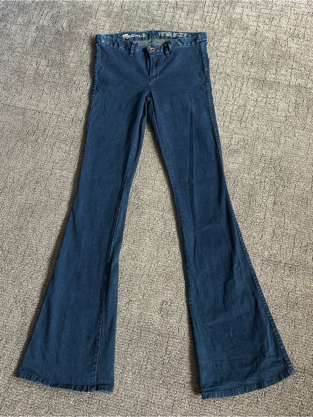 Madewell Vintage Rocker Low Rise Flare Bell Bottom Dark Wash Jeans - Size 27